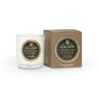 Vela Citron Vert e Vanille Coleção Maison DOr Copo 25 Horas Voluspa