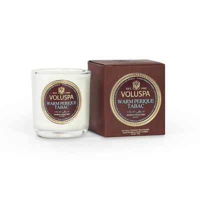 Vela Warm Perique Tabac Coleção Maison Rouge Copo 25 Horas Voluspa