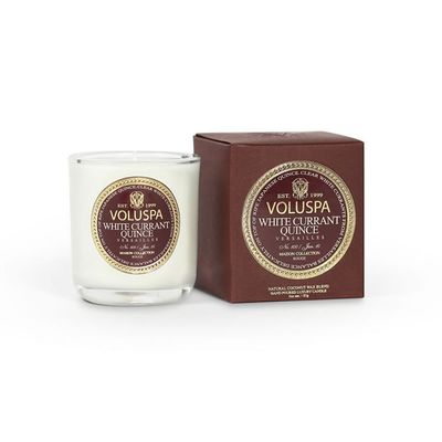 Vela White Currant Quince Coleção Maison Rouge Copo 25 Horas Voluspa