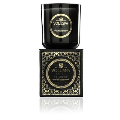 Vela Ambre Lumiere Coleção Maison Noir Copo 100 Horas Voluspa