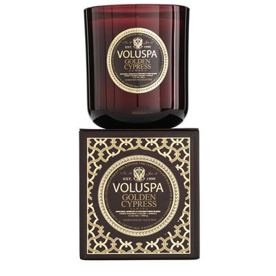 Vela Golden Cypress Sawara Coleção Maison Rouge Copo 100 Horas Voluspa