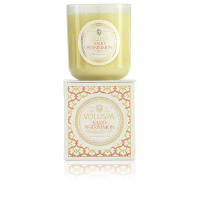 Vela Saijo Persimmon Coleção Maison Blanc Copo 100 Horas Voluspa