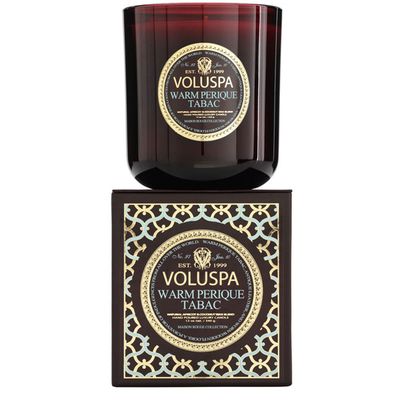 Vela Warm Perique Tabac Coleção Maison Rouge Copo 100 Horas Voluspa