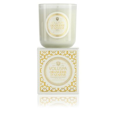 Vela Orangerie DAzahar Coleção Maison Blanc Copo 100 Horas Voluspa