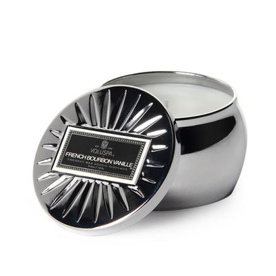 Mini Vela French Bourbon Vanille Coleção Vermeil Lata 25 Horas Voluspa