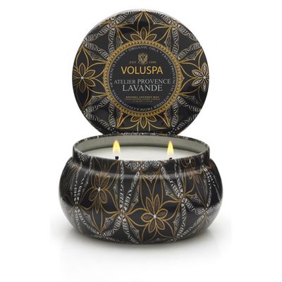 Vela Atelier Provence Lavande Coleção Maison DOr Lata 50 Horas Voluspa