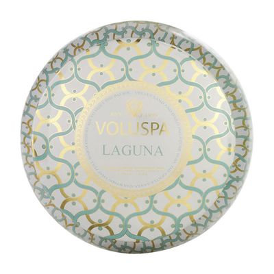Vela Laguna Coleção Maison Blanc 2 Pavios Lata 50 Horas Voluspa