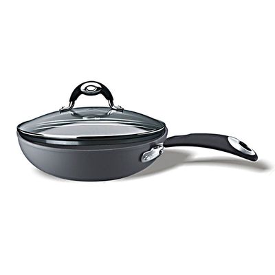 Frigideira com Tampa Stir Frypan Leonardo Preto Bialetti