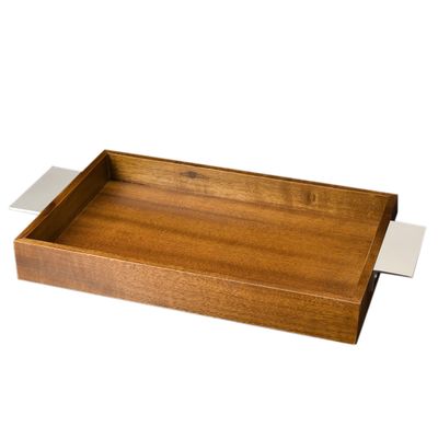 Bandeja Retangular Pequena Brooklin 35X22 cm Brz