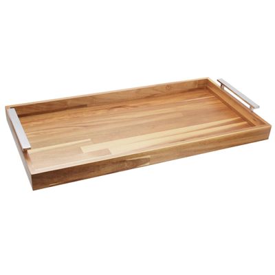 Bandeja Retangular Madrid Taqueado 35X70 cm Brz
