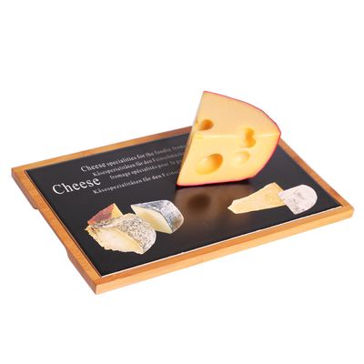 Tábua Retangular Preta Cheese 33X23 Brz