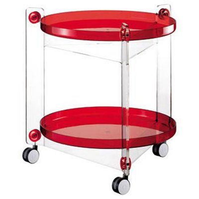 Carrinho 2 Andares Vermelho Guzzini