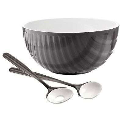 Saladeira Mirage com Pegador 25 cm Cinza Guzzini
