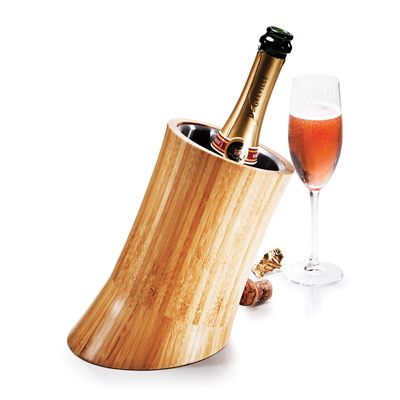 Porta Garrafa em Bambu Inox Nassau Welf
