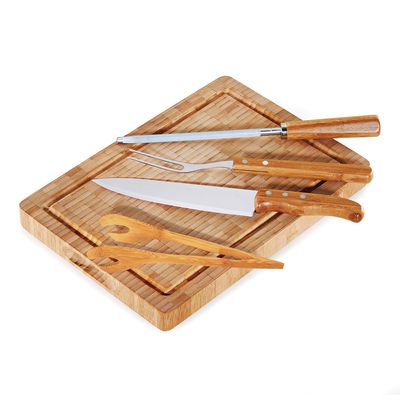 Kit para Churrasco em Bambu Paris 5 Peças Welf