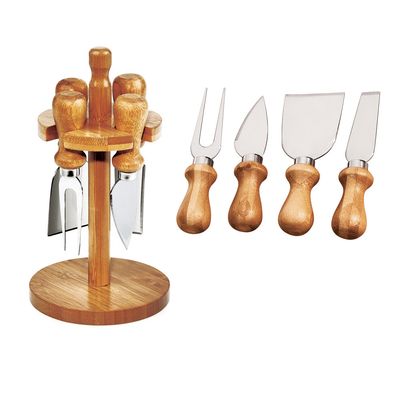 Conjunto para Queijo em Inox Bambu Córdoba 5 Peças Welf