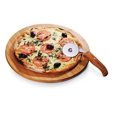 Conjunto para Pizza em Bambu Napoli 2 Peças Welf