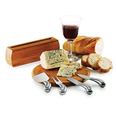 Conjunto para Queijo em Bambu Inox Córdoba 6 Peças Welf