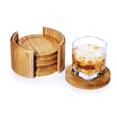 Porta Copos em Bambu Monaco 5 Peças Welf