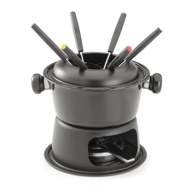 Serviço Fondue Alpino com Panela Esmaltada Preta 11 Peças Forma