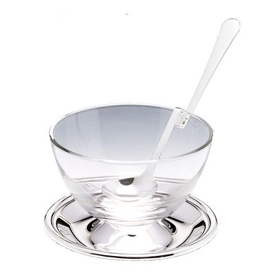 Molheira Moonl com Concha e Prato com Cord em Prata 650 ml Wolff