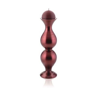 Castiçal Bombayl H 42 cm Vermelho Ivv