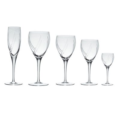 Conjunto de Taças Lapidação Viena 30 Peças Strauss