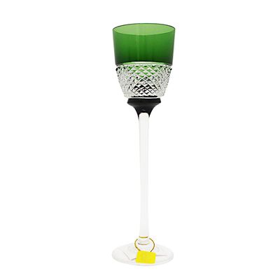 Taça Licor Lapidação Overlay 110 ml Verde Strauss