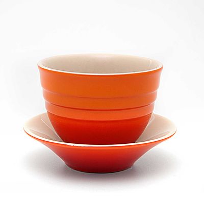 Caneca com Pires Laranja Le Creuset