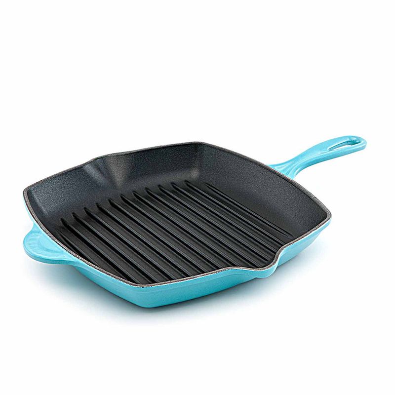 grelha-quadrada-26-cm-azul-caribe-le-creuset