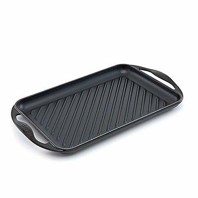 Grelha Retangular com Alça 32,5 cm Preto Le Creuset