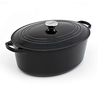 Panela Oval 31 cm Preto Black Onix Le Creuset