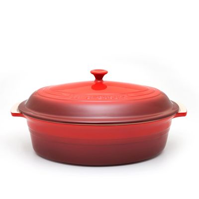 Travessa Oval com Tampa 5,4 Litros Vermelho Le Creuset