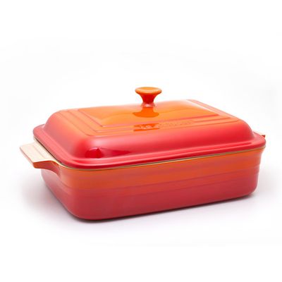 Travessa Retangular com Tampa 4,35 Litros Laranja Le Creuset