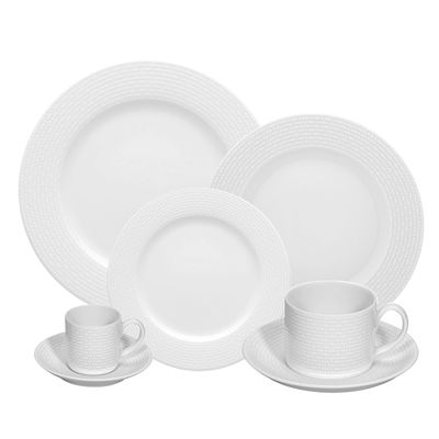 Aparelho de Jantar Chá e Café Cesta 30 Peças Vista Alegre Atlantis