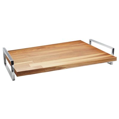 Bandeja Retangular Viena Taqueado 27X43 cm Brz
