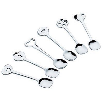 Colheres Love Key 6 Peças Aço Inox Guzzini