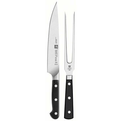 Conjunto 2 Peças Faca Carne 8 Pol e Garfo Trinchante Zwilling J.A. Henckels Pro Zwilling J.A. Henckels