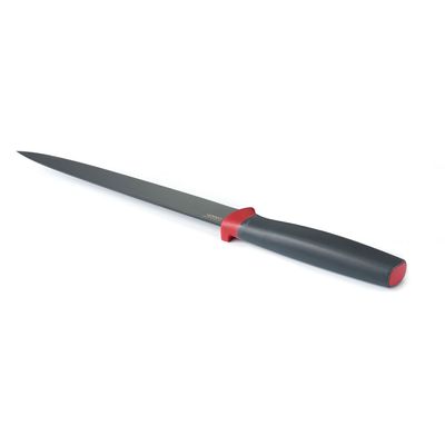 Faca para Carne 8 Pol Elevate Aço Inox Antiaderente Cinza e Vermelha Joseph Joseph