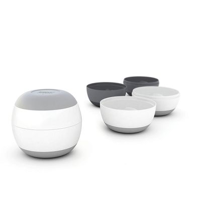 Conjunto de 4 Tigelas Compactas Branca Cinza Joseph Joseph