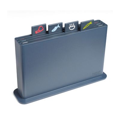Conjunto de Tabuas e Base Cinza Index 4 Peças Joseph Joseph