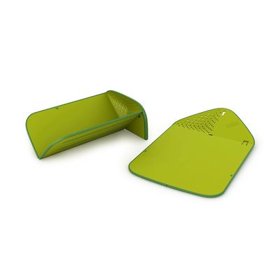 Tábua de Corte 2-em-1 Rinse e Chop Dobrável Verde Joseph Joseph