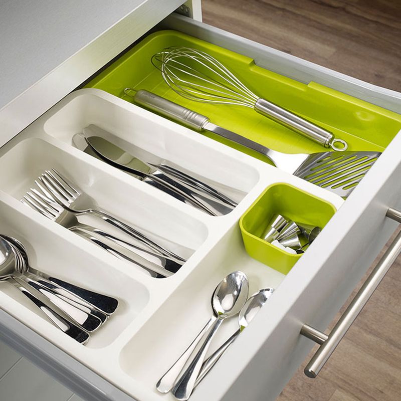Organizador-Joseph-Joseph-para-Gaveta-de-Utensilios-Branco-Verde-c
