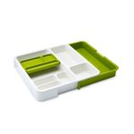 Organizador-Joseph-Joseph-para-Gaveta-com-Dispenser-de-Saquinhos-Branco-Verde