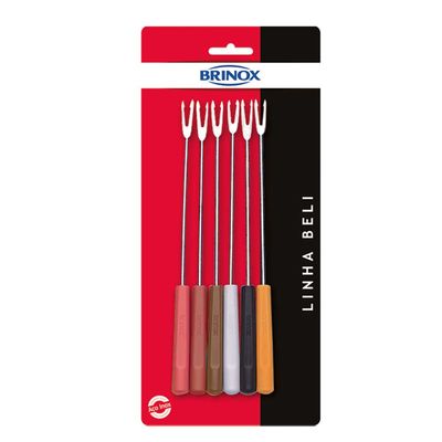 Conjunto Garfos para Fondue Petisco Beli 6 Peças 22 cm Brinox