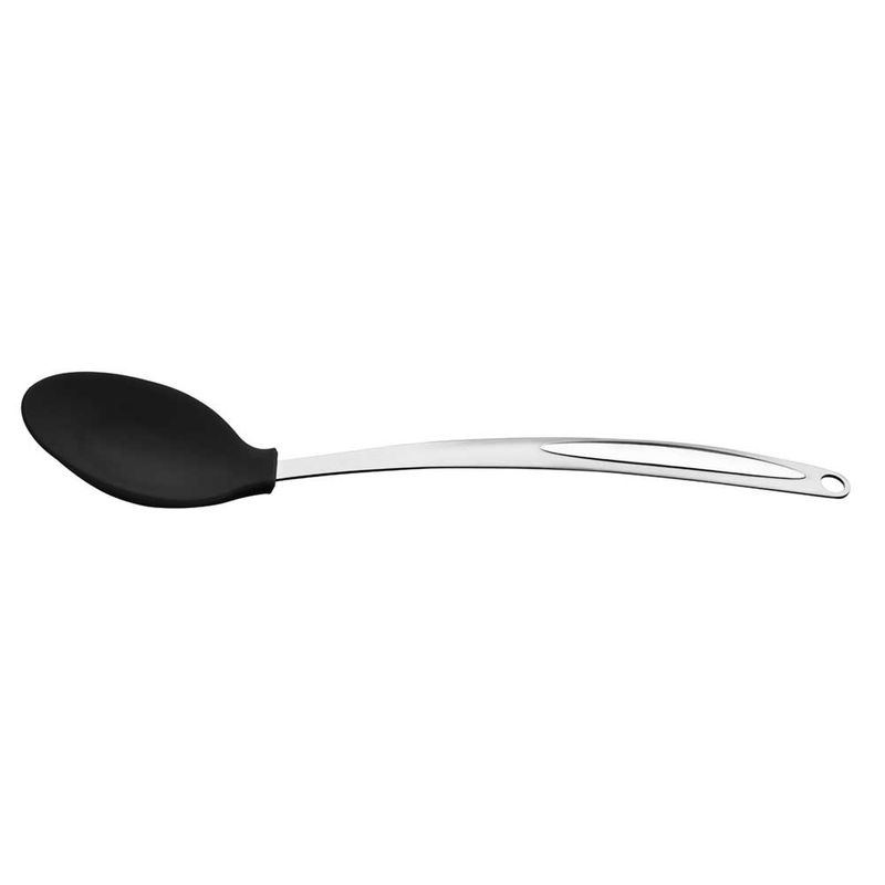 Colher-Brinox-para-Arroz-Silicone-Preto-335-cm