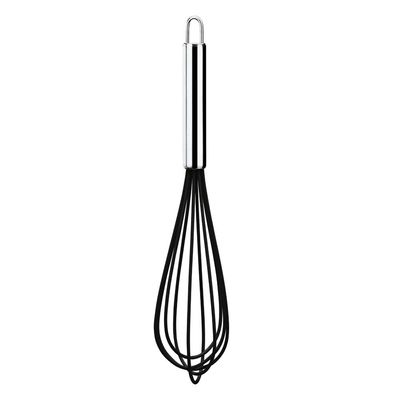 Batedor Manual Fio Silicone 30 cm Preto Brinox