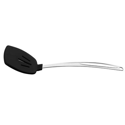 Espátula Perfurada Silicone 34,5 cm Preto Brinox