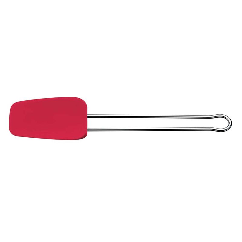 Colher-Brinox-Silicone-Vermelho-Cabo-Inox-29-cm