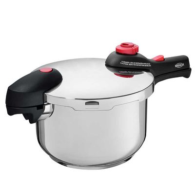 Panela de Pressao Inox 4,5 Litros 22X19,5 cm Brinox